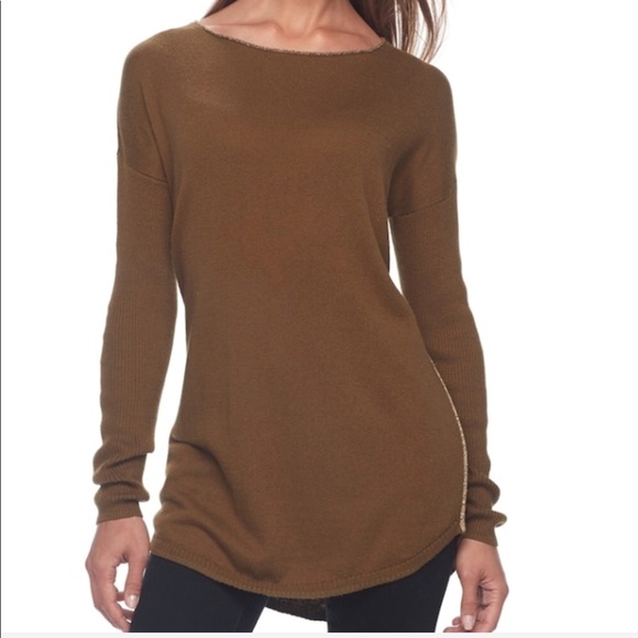 Apt. 9 Sweaters - Women’s APT. 9 Olive Lurex Crewneck Tunic Sweater